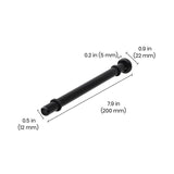 Dolle Atlas 0.9 in. H X 0.5 in. W X 7.9 in. D Black Steel Shelf Bracket