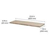 Dolle Lite Feelwood 0.79 in. H X 23.6 in. W X 7.9 in. D Oak Particle Board Decorative Wall Shelf