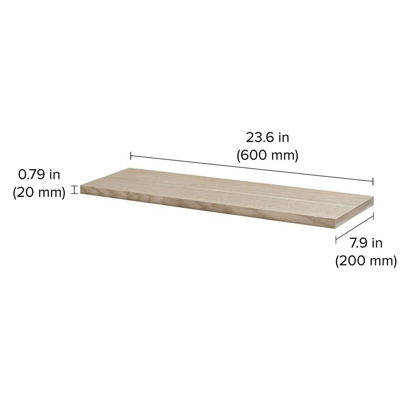 Dolle Lite Feelwood 0.79 in. H X 23.6 in. W X 7.9 in. D Oak Particle Board Decorative Wall Shelf