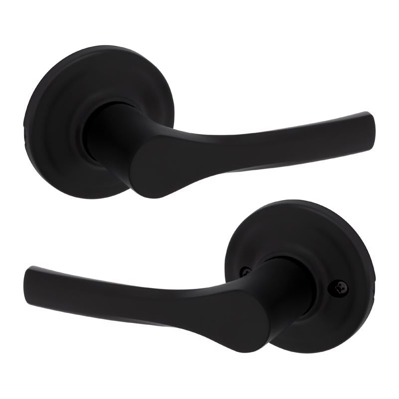 Kwikset Matte Black Passage Lever Right or Left Handed