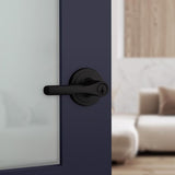 Kwikset Smartkey Security Matte Black Keyed Entry Lever KW1 1-3/4 in.