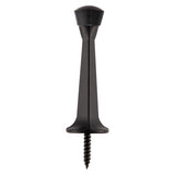 National Hardware Zinc Matte Black Rigid Door Stop Mounts to wall 0.97 in.