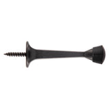 National Hardware Zinc Matte Black Rigid Door Stop Mounts to wall 0.97 in.
