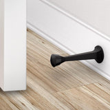 National Hardware Zinc Matte Black Rigid Door Stop Mounts to wall 0.97 in.