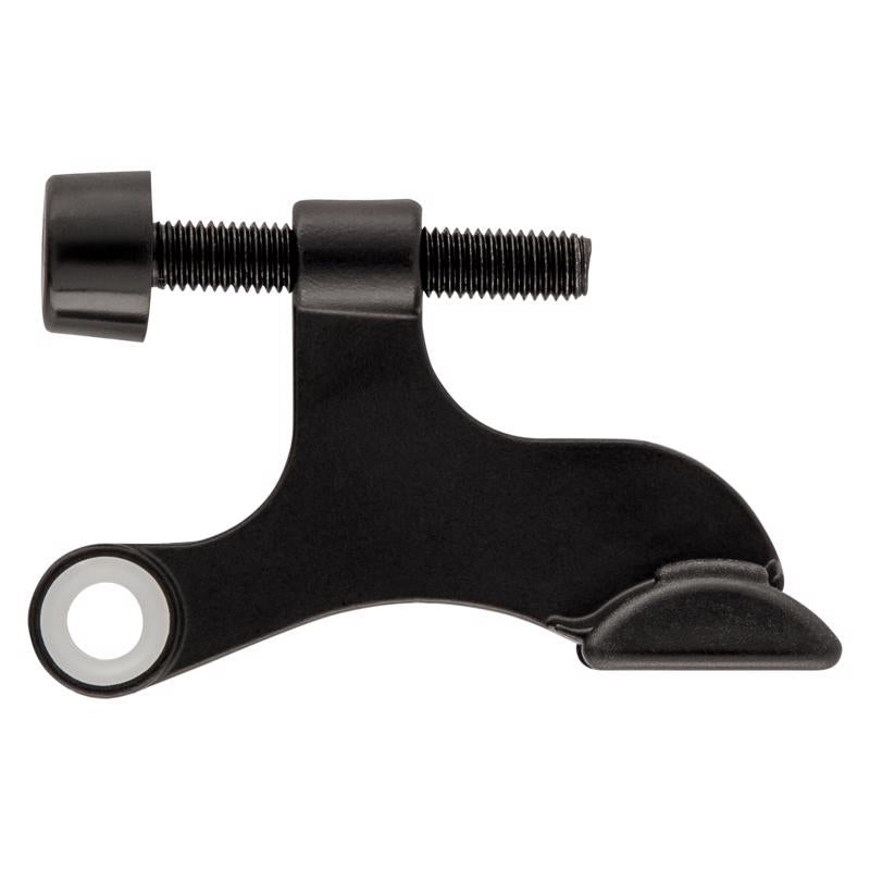 National Hardware 0.65 in. W X 2.53 in. L Zinc Matte Black Hinge Pin Door Stop Mounts to door 0.66 i