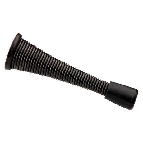 National Hardware 3.12 in. L Steel Matte Black Spring Door Stop Mounts to wall 0.93 in.