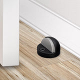 National Hardware Metal Matte Black Door Stop Mounts to floor 1.31 in.
