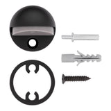 National Hardware Metal Matte Black Door Stop Mounts to floor 1.31 in.