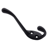 National Hardware Medium Matte Black Metal 3.30 in. L Heavy Duty Garment Hook 35 lb 1 pk