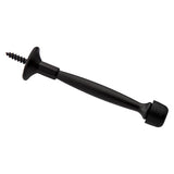 National Hardware Zinc Matte Black Rigid Door Stop Mounts to wall .97 in.