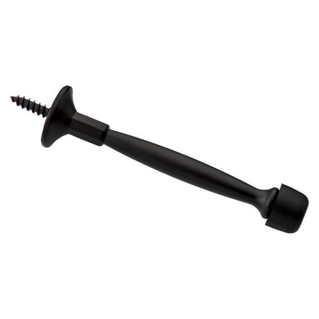 National Hardware Zinc Matte Black Rigid Door Stop Mounts to wall .97 in.