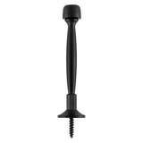 National Hardware Zinc Matte Black Rigid Door Stop Mounts to wall .97 in.