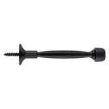 National Hardware Zinc Matte Black Rigid Door Stop Mounts to wall .97 in.