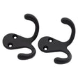DBL HOK MEDM MTL BLK 2PK