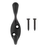 National Hardware Medium Matte Black Metal 4.59 in. L Heavy Duty Coat/Hat Hook 75 lb 1 pk