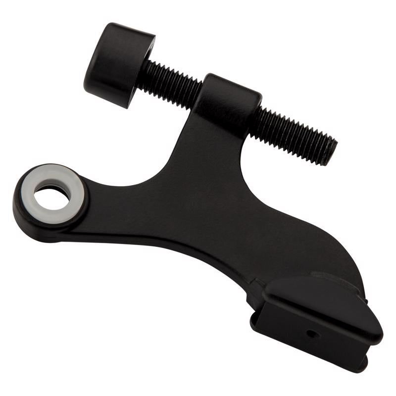 National Hardware 0.65 in. W X 2.53 in. L Zinc Matte Black Hinge Pin Door Stop Mounts to door 0.88 i