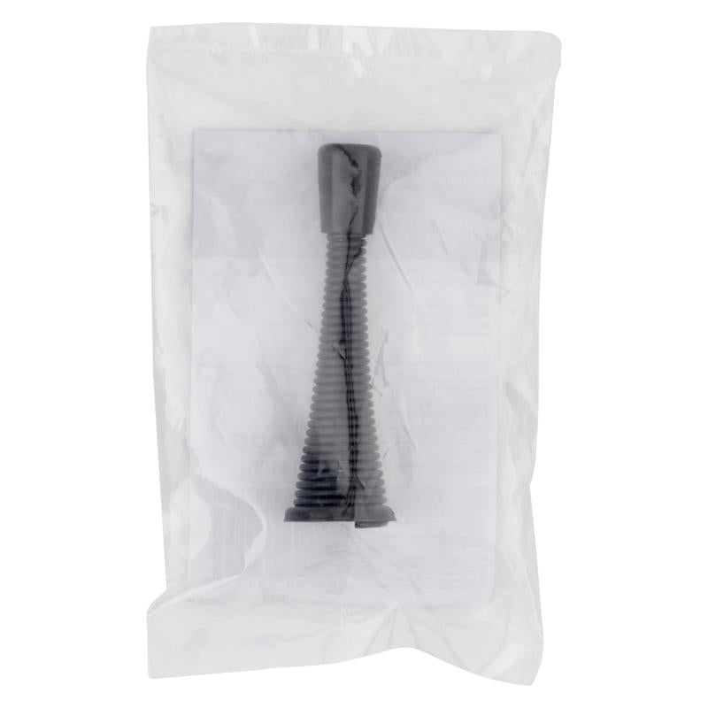 National Hardware Steel Matte Black Spring Door Stop Mounts to wall 0.87 in.