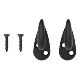National Hardware Medium Matte Black Metal 3.94 in. L Rope/Tarp Hook 35 lb 2 pk