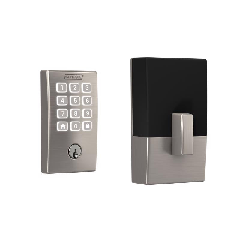 Schlage Arrive Matte Black Steel Wi-Fi Deadbolt with Century Trim