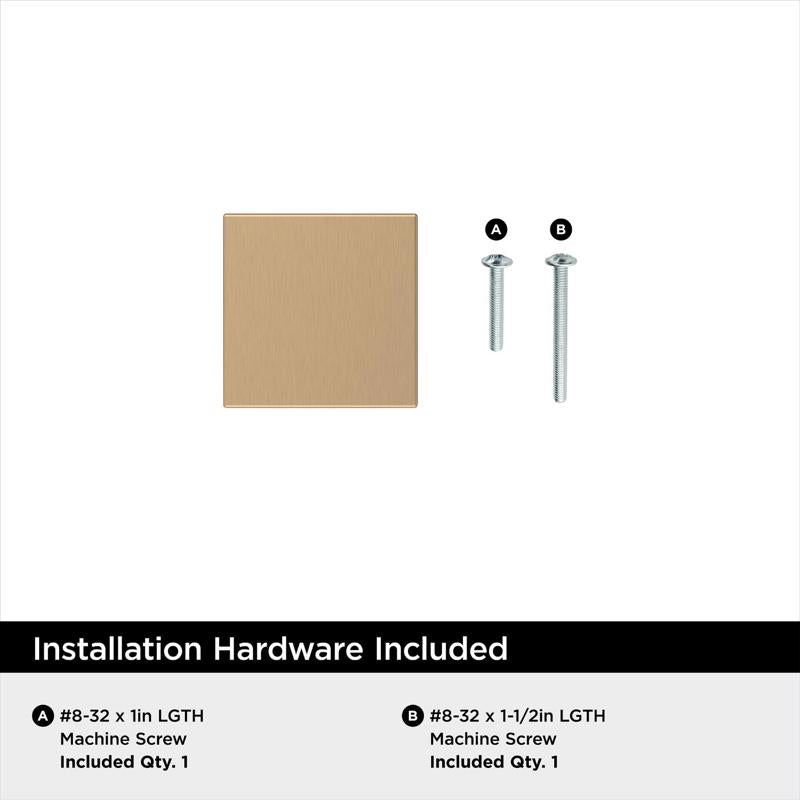 Amerock Pedestal Transitional Square Cabinet Knob 1 in. Champagne Bronze 1 pk