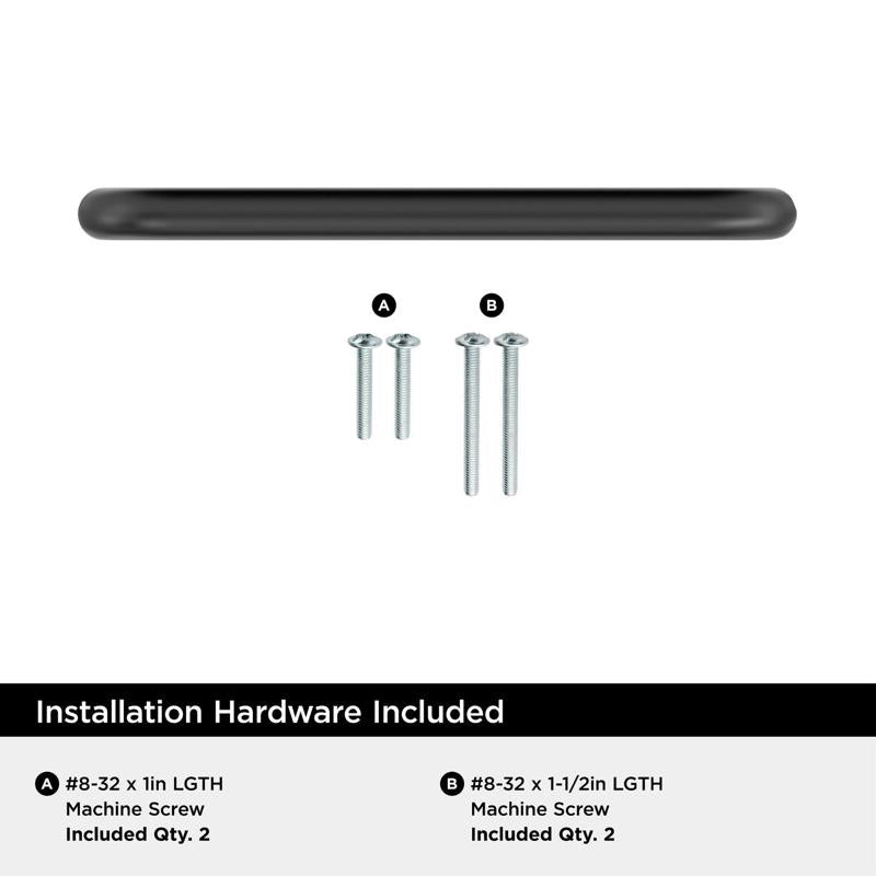 Amerock Wire Pulls Contemporary Cabinet Pull 4 in. Matte Black Black 1 pk