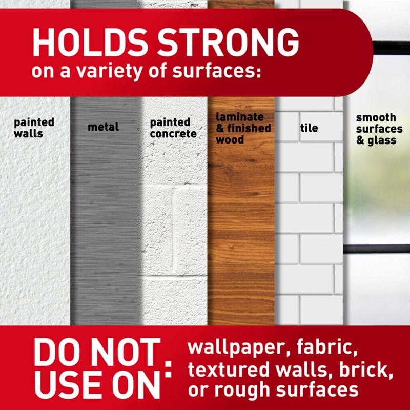 3M Command Large Foam Strips 3.65 in. L 8 pk
