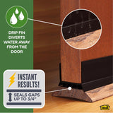 M-D Building Products Black Vinyl Under Door Seal For Doors 36 in. L X 1.75 in.