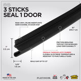 M-D Building Products Black Rubber Top & Sides Door Seal For Door Jambs 81 in. L X 0.62 in.