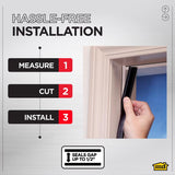 M-D Building Products Black Rubber Top & Sides Door Seal For Door Jambs 81 in. L X 0.62 in.