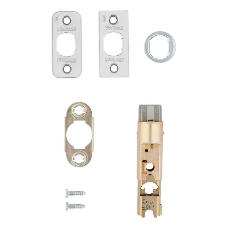 Kwikset Satin Chrome Gold Metal Door Latch 1 pk