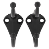 National Hardware Medium Matte Black Steel 6.69 in. L Coat/Hat Hook 35 lb 1 pk