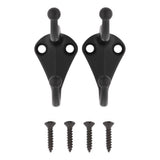 National Hardware Medium Matte Black Steel 6.69 in. L Coat/Hat Hook 35 lb 1 pk