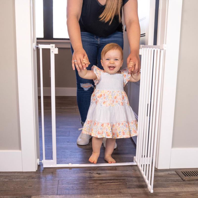 North States White Metal Expandable Baby Gate 1 pk