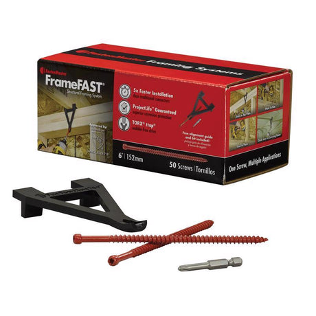 Fastenmaster FrameFast 6 in. L Torx Ttap Coarse Structural Wood Screws 50 pk
