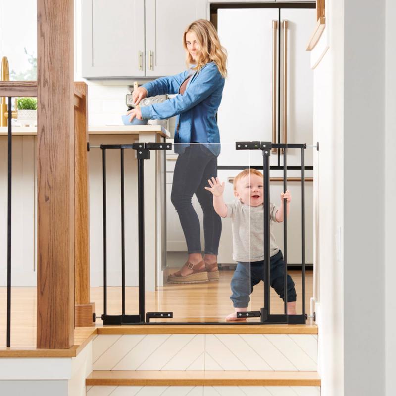 North States Graphite Metal/Acrylic Expandable Baby Gate 1 pk