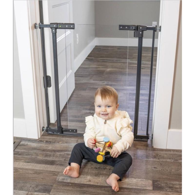 North States Graphite Metal/Acrylic Expandable Baby Gate 1 pk