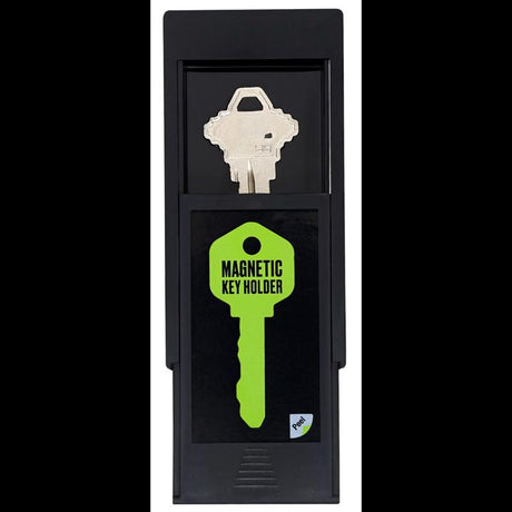 KeyStart ABS Plastic/Magnet/Stainless Steel Black Magnetic Key Holder