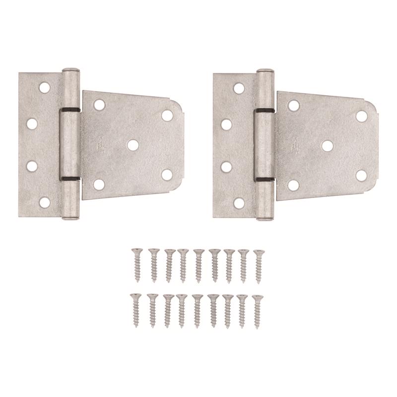 National Hardware 3.5 in. L Silver Steel Gate Hinge 1 pk