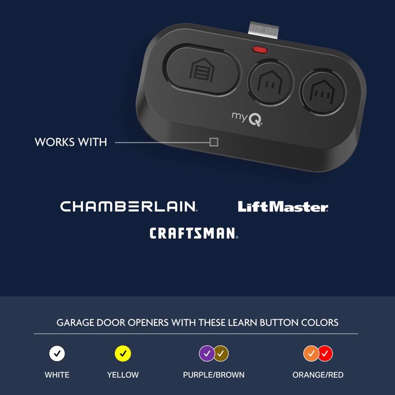 Chamberlain myQ 3 Door Garage Door Opener Remote For All Chamberlain, Liftmaster, and Craftsman Gara