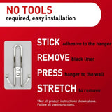 3M Satin Nickel Plastic Triple Hook 1 pk