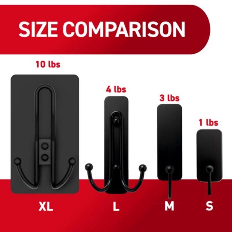 3M Matte Plastic Triple Hook 1 pk