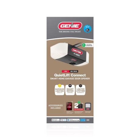 Genie 1 HP Belt Drive WiFi Compatible Smart-Enabled Garage Door Opener