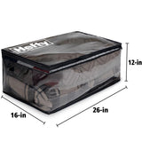 Hefty Black/Clear Flexible Tote w/Handle 26 in. H X 12 in. W X 16 in. D Stackable