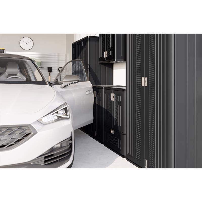 Suncast Cabinet 80.25 in. H X 40 in. W X 20.25 in. D Black Resin 2-Door Cabinet