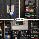 Suncast Cabinet 80.25 in. H X 40 in. W X 20.25 in. D Black Resin 2-Door Cabinet