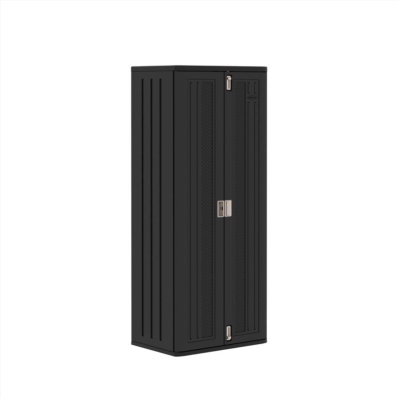 Suncast Cabinet 72 in. H X 30 in. W X 20.25 in. D Black Resin 2-Door Cabinet