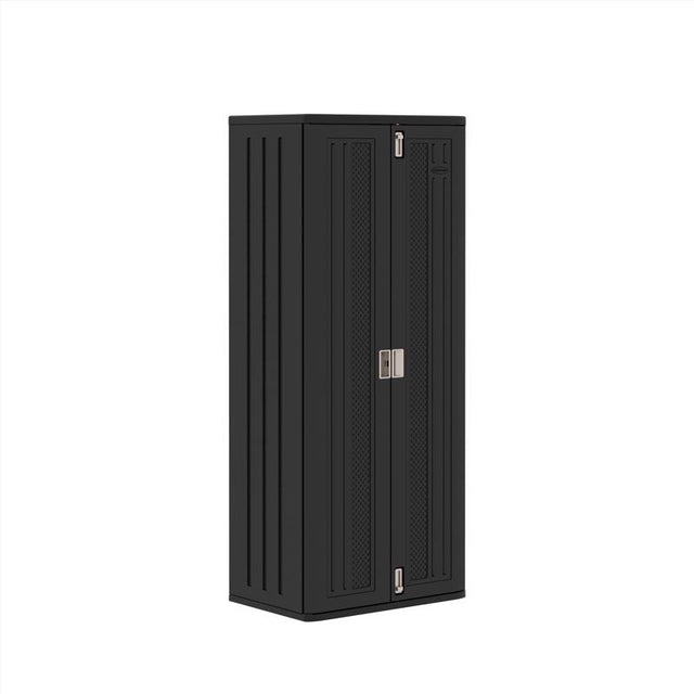 Suncast Cabinet 72 in. H X 30 in. W X 20.25 in. D Black Resin 2-Door Cabinet