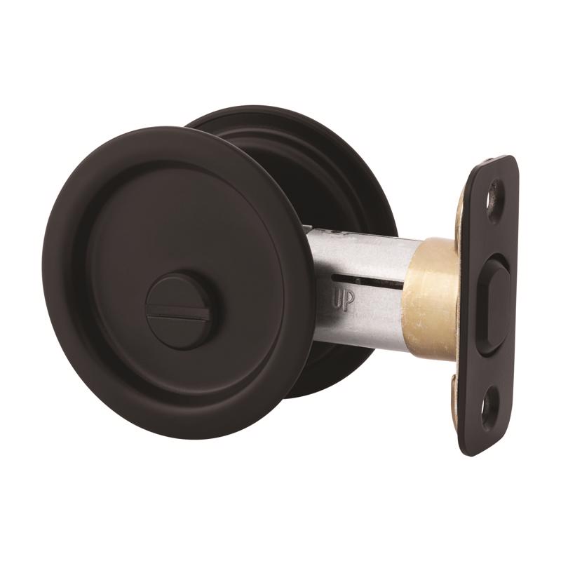 National Hardware Matte Black Zinc Pocket Door Latch 1 pk