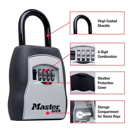 Master Lock 6.25 in. H X 3.25 in. W X 1.5 in. L Metal 4-Dial Combination Lock Box