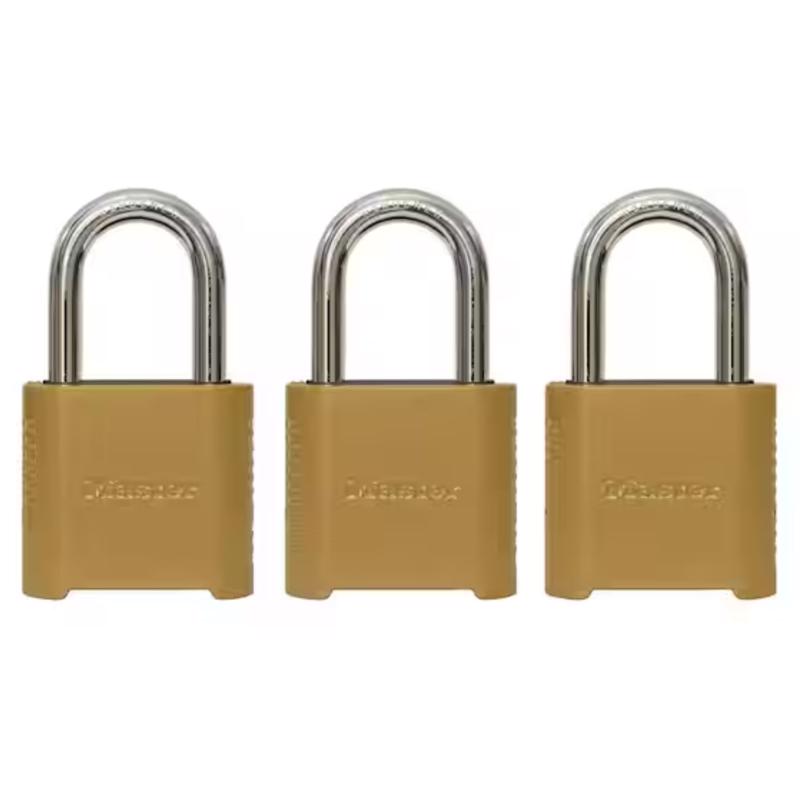 Master Lock 3.32 in. H X 2 in. W X 1.5 in. L Die-Cast Zinc 4-Digit Combination Combination Padlock